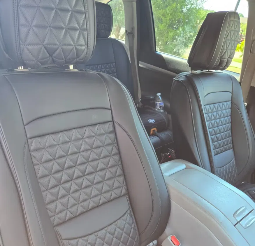 Capas instaladas no carro