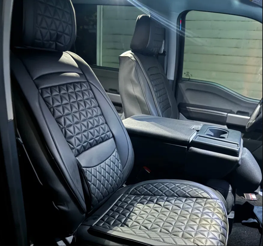Capas instaladas no carro