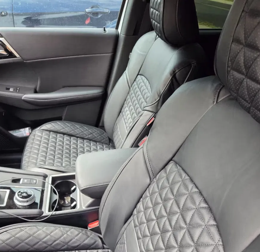 Capas instaladas no carro